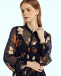 SIXDO Voile Flared Dress for Women
